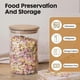 thumbnail image 4 of 6-piece Glass Food Storage Jars With Bamboo Lids, 37 Oz Airtight Containers, Set Of 6, 4 of 5
