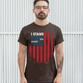 thumbnail image 3 of Tee Hunt I Stand for This Flag T-Shirt Patriotic Veteran's Day American Flag Men's Tee, Brown, XX-Large, 3 of 5