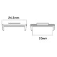 thumbnail image 3 of 2 piezas de conector de metal de 24 mm sin adaptador de correa de barras de resorte para Huawei Watch Fit 2, 3 of 7