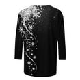 thumbnail image 3 of Uootdi Christmas Tree Christmas Shirts for Women 3/4 Sleeve Tunic Tops Glitter Xmas Classic Print Tshirt Crewneck Pullove Gift r Blouses Gifts, 3 of 5