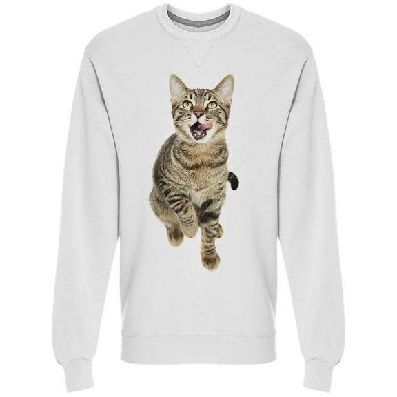 Cute Feline With Tongue Out  Sweatshirt Men -Image by Shutterstock, Male Medium