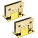thumbnail image 3 of Bisagras para puerta de vidrio, accesorios para cuarto de ducha, bisagra para puerta de vidrio de 90 grados, para Clip de baño de acero inoxidable (cromo dorado), 3 of 5
