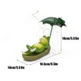thumbnail image 2 of Solar Garden Decor Outdoor Statue-Frogs Umbrella LED Waterproof Sculptures Lights, Cute Pond/Yard Statues Outside Decoration, Home, Lawn, Patio, Resin Animal Ornament,Women/Gardening Gift, 2 of 6