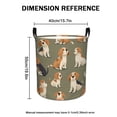 thumbnail image 4 of Cartoon Beagle Dogs on Green Background Print Extra Large Foldable Laundry Basket  Stylish  Easy to Use for Bedroom Bathroom  Laundry Room  Oxford Fabric Storage Bin, 4 of 9