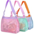 thumbnail image 1 of Beach Toy Mesh Beach Bag Kids Shell Collecting Bag Beach Sand Toy Totes for Holding Shells Beach Toys Sand Toys Swimming Accessories for Boys and Girl, 1 of 4