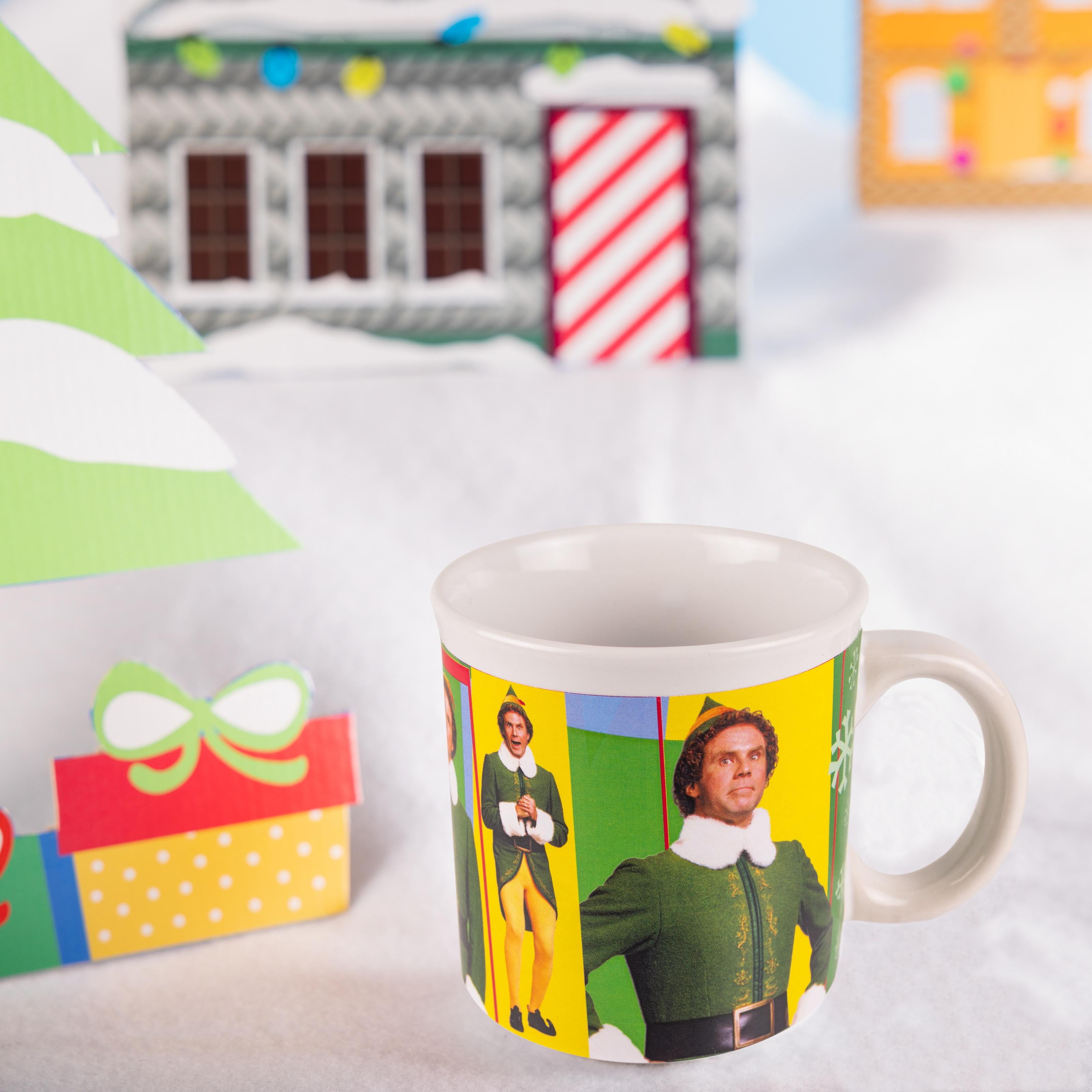 (2 pack) Warner Bros Elf 10 oz Ceramic Mug with Cocoa
