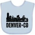 thumbnail image 3 of Inktastic Denver Colorado Skyline Grunge Boys or Girls Baby Bib, 3 of 4