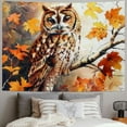 thumbnail image 2 of Orinice Owl Branch Autumn Leaves Tapestry Wall Hanging Unique Style Graphic Tapestries Home Decor Art for Living Room Bedroom 40x60inch, 2 of 6