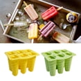thumbnail image 2 of Reheyre Clear Texture Ice Pop Mold with Lid Silicone DIY Craft 6 Grids Ice Lolly Mold for Home, 2 of 8