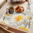 thumbnail image 3 of Placemat Set of 4 Yellow Floral Placemats for Dining Table Spring Flower Washable Table Mats for Kitchen and Party Decor Indoor & Outdoor Use, 3 of 8