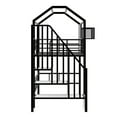 thumbnail image 4 of Metal Loft Bed with roof design and a storage box, Twin, Black, 4 of 13