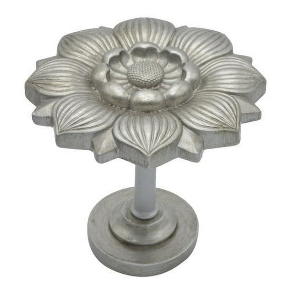 Urbanest Medallion Curtain Holdback – Elegant Drapery Tieback, Farmhouse Drapery Hardware for Stylish Window Treatments, 2 Pieces, English Antique Silver/Pewter