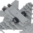 thumbnail image 4 of Fighter Aircraft Model Pull Back with Display Stand Sound Light Alloy Aircraft Model for Boy Kids Gray White, 4 of 4