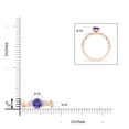 thumbnail image 4 of ANGARA Natural 1.45 ct Tanzanite and Diamond Ivy Scroll Engagement Ring in 14K Rose Gold for Women (Size-7mm) | December Birthstone, Anniversary, Jewelry Gift for Women | Natural Tanzanite Ring, 4 of 9