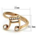 thumbnail image 2 of Womens Rose Gold Ring Anillo Para Mujer Stainless Steel Ring with Top Grade Crystal in Clear Naples, 2 of 4
