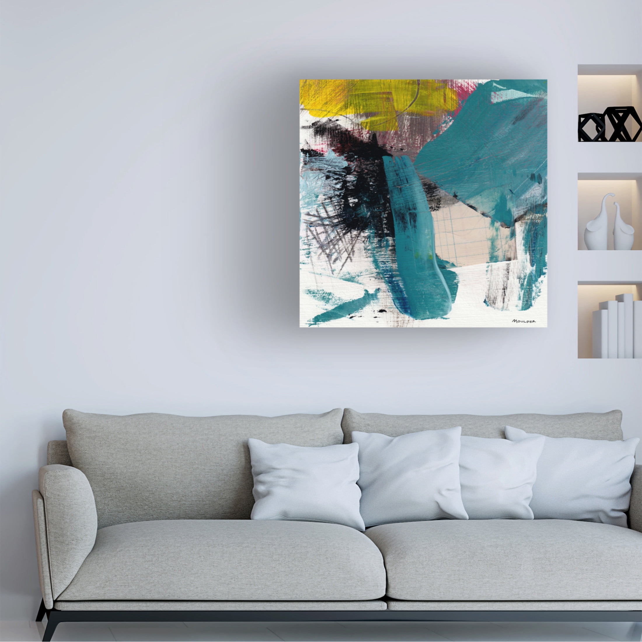 Canvas Wall Art - Kim Moulder 'Commence' Wall Art for Living Room, Bedroom, or Office Décor by Trademark Fine Art - 24 x 24 Inches