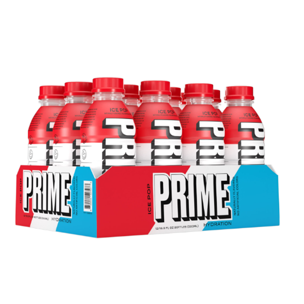 Prime Hydration with BCAA Blend for Muscle Recovery Ice Pop (12 Drinks, 16.9 fl oz. Each