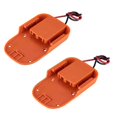 thumbnail image 1 of 2X for Power Wheels Adapter for 18V Li-Ion Battery Dock Power Connector Rigid 12 Gauge Robotics,2 x 18V Battery Connector,Brown, 1 of 7