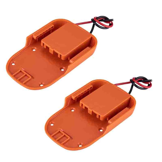 2X for Power Wheels Adapter for 18V Li-Ion Battery Dock Power Connector Rigid 12 Gauge Robotics,2 x 18V Battery Connector,Brown