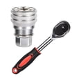 thumbnail image 2 of Llave de tubo ajustable de 10 a 19 mm, extractor de 3/8", llave de tubo, llave de trinquete extensible para taladros eléctricos, tuercas, tornillos y Rojo 24 dientes, 2 of 8