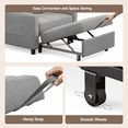 thumbnail image 4 of Noelse 3 in1 Convertible Sleeper Chair Bed, Small Sofa Chair Bed with Adjustable Backrest, Pull Out Couch Bed Chair for Living Room Bedroom Apartment, Gray, 4 of 11