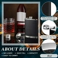 thumbnail image 4 of BlinkLLX 2 Set 8 oz Leather Hip Flasks for Liquor for Men Leak Proof Stainless Steel Drinking Flasks with Funnel Soft Wrap Whiskey Vessels for Wedding Bridesmaid Christmas Gifts, 4 of 7