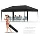 thumbnail image 1 of Carpa Plegable Pop-Up de 10x20 pies, Tienda de Camping Fácil con Bolsa para Transporte, 3 Alturas Ajustables, 4 Bolsas de Peso para Jardín, Terraza, Playa y Fiesta, Negra, 1 of 7