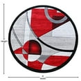 thumbnail image 4 of Flash Furniture Elias Round Contemporary Black, Grey, Red Area Rug, 5' x 5', 4 of 5