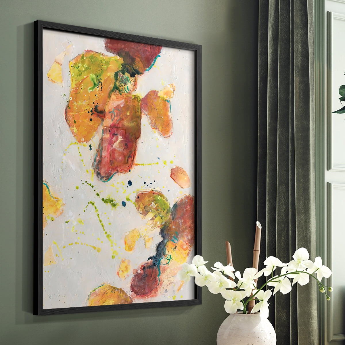 Attracting Love II Framed Print in Black Solid Wood Framed Print No Nail Hanging