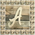 thumbnail image 3 of Wooden Letter Unfinished, Marvelous Font, Craft Cutout, 3 of 3
