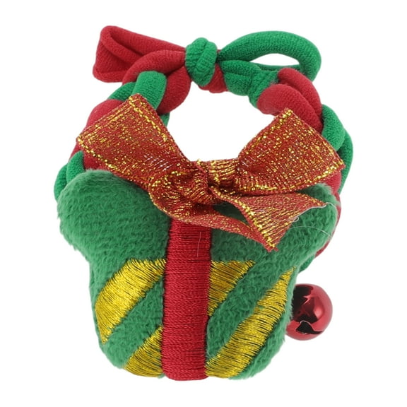 Unique Bargains 1 Pc Christmas  Hair Rope Gift Box Cartoon Bell Hair Scrunchies for Christmas Red Green
