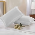 thumbnail image 2 of Lumbar Pillow Covers 20x12 Inch Set of 2, Pure Light Grey Waterproof Outdoor Pillow Covers, Simple Solid Color Decorative Cushion Pillowcases for Couch, Sofa, Bed, Garden, Patio, 2 of 9