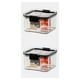 thumbnail image 1 of Cateissary Contenedor de almacenamiento de cereales de 460ML/700ML/1300ML/1800ML, caja hermética para alimentos frescos, tarro cuadrado 460ml 2piezas, 1 of 6