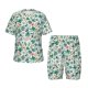 thumbnail image 1 of Balery Floral In Teal Conjunto de Pijama Infantil de Manga Corta con Estampado – Ropa de Dormir de Algodón Suave-Medium, 1 of 6