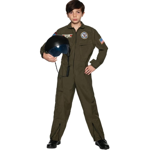 Underwraps Kids' Navy Top Pilot Child Costume - Size 8-10