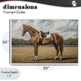 thumbnail image 4 of Stupell Industries Rustic Lodge Saddled Up Chestnut Horse White Framed Giclee Art, 30 x 20, by Petals Prints Design, 4 of 8