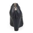 thumbnail image 4 of Women's Faux Leather Tassel Wedge Booties, 4 of 8