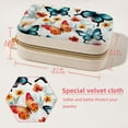 thumbnail image 5 of Flower Butterfly Velvet Portable Travel Organizer with Removable Compartment - Gift! Including Necklace Organizer, Jewelry Stand, and Earring Organizer, 5 of 7