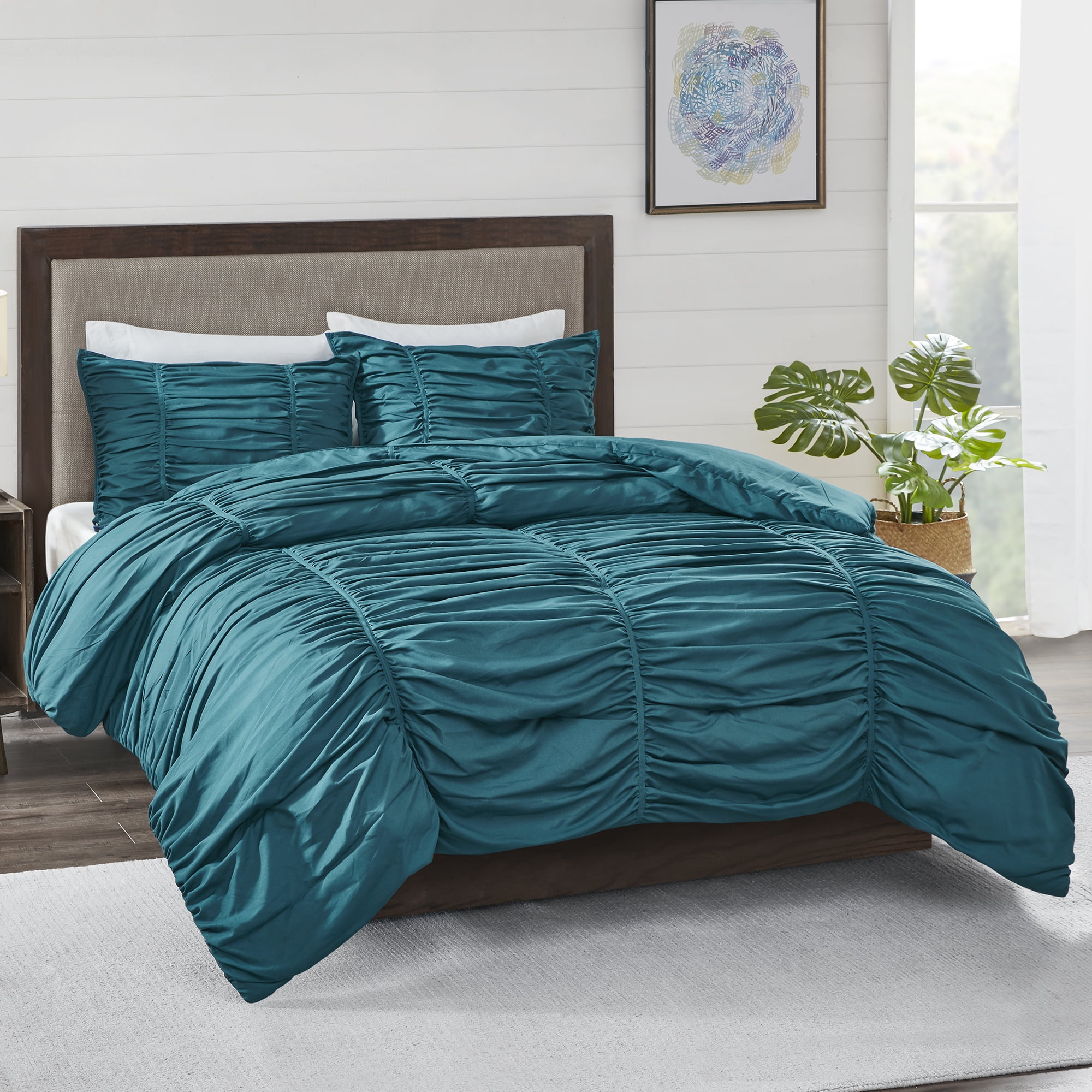 Better Homes And Gardens 3-Pcs Pintuck Design Comforter Set Multiple Sizes Teal 
