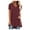 Dark Red, variant on U.Vomade New Solid Color Fashion All-Match Top Loose And Casual Large Size V-Neck Pullover Short-Sleeved T-Shirt