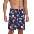 thumbnail image 2 of Kdxio Colorful Jellyfish Print Mens Sleep Shorts Bottoms Soft Comfy Pajama Wear Pants with Drawstring Pockets, 2 of 7