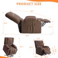 thumbnail image 4 of Oversized Recliners, 21.6"W Single Recliner Chair with Storage Bag, Modern Chair for Living Room, Bedroom, Beige, 4 of 7