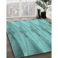 thumbnail image 2 of Ahgly Company Indoor Square Patterned Deep-Sea Green Area Rugs, 5' Square, 2 of 6