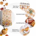 thumbnail image 5 of Shower Curtain Bathroom Set Autumn Maple Leaves Thanksgiving Pumpkin Waterproof Fabric Shower Curtains with Grommets&Hooks Fall Plaid Privacy Bath Curtain for Bathtub 36x72in, 5 of 7