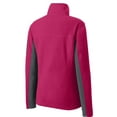 thumbnail image 6 of Port Authority Ladies Summit Fleece Full Zip Jacket-3XL (Dark Fuchsia/ Magnet), 6 of 6