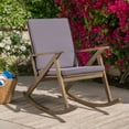 thumbnail image 6 of Outdoor Acacia Wood Rocking Chair with Cushion, Grey, 6 of 8