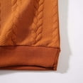 thumbnail image 5 of Mens Sweaters Quarter Zip Pullover Mens Quilted Sweatshirt and Pants Set (Orange XXL), 5 of 8