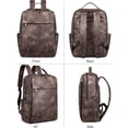 thumbnail image 2 of 15.6-inch PU leather men's and women's laptop backpacks, business and leisure backpacks, travel bags, 2 of 6
