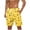 Yellow, variant on Puntoco Men short pants Clearance Men Casual Print Shorts with Pockets Elastic Waist Beach Pants Yellow XL(XL)