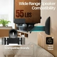 thumbnail image 4 of Universal Bookshelf Speaker Wall Mount Brackets with Side Clamp, Adjustable Swivel Tilt for Home & Studio Large Surround Sound Speaker, Support up to 66 lbs, 2 Pack, 4 of 9